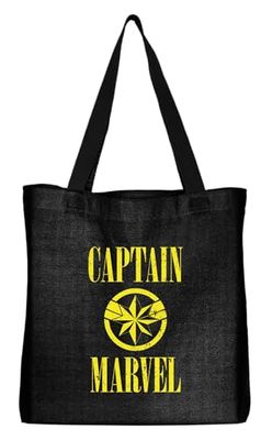 Marvel Captain BWMAVLSBB012 Unisex Tote, Black, Size 38 x 42 cm, Black, 38 X 42 CM, Utility