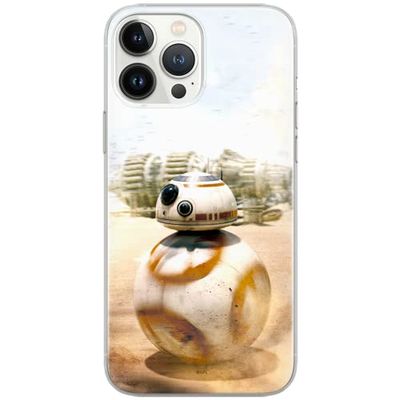 ERT GROUP mobiltelefonfodral för Iphone 13 PRO MAX originalt och officiellt licensierat Star Wars mönster BB 8 001 Vit optimalt anpassad till formen på mobiltelefonen, fodral tillverkad av TPU-plast