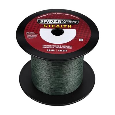 SPIDERWIRE Ss20g-1500 Vert Mousse furtif 0,25 mm Unisexe, 1500yd | 1371m