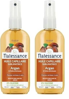 Natessance - Huile de beauté capillaire - Argan (Lot de 2)