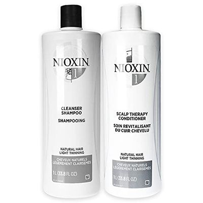 Nioxin System 1 Cleanser Scalp Therapy Conditioner Duo For Unisex 33.8 Oz Shampoo, Conditioner
