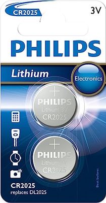 PHILIPS CR2025P2/01B - lithium batterijen knoopcel - 2 stuks - 3 V