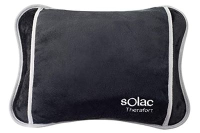 Solac - Borsa termica ad acqua, 360 W, Ergonomica, Autonomia di 120 minuti, Connettore rimovibile, Soft Touch, Tessuto traspirante, Per il riscaldamento del letto, Borsa termica con copertura