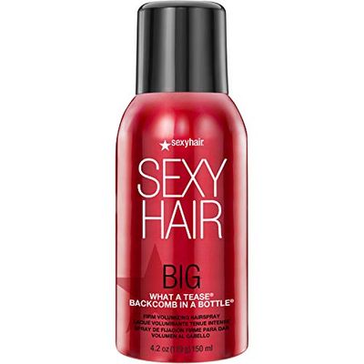 SexyHair - Lacca volumizzante per capelli Big What A Tease Backcomb in a Bottle Firm | Resistenza all'umidità fino a 72 ore | Tutti i tipi di capelli, 10 ml (confezione da 1)
