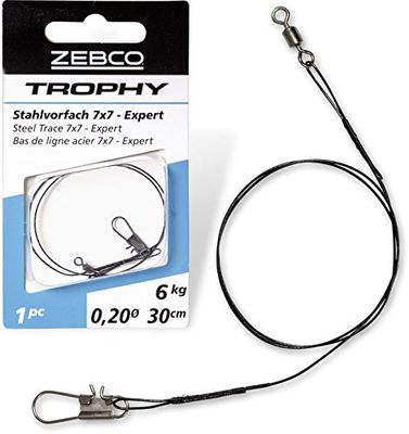 Zebco Trophy stalen voorvak, 7 x 7 expert, veilig voorvak, materiaal hengelaccessoires, met vishaak, snoekvissen, diverse, 15 kg