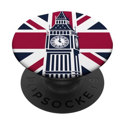 Souvenir de Londres Drapeau du Royaume-Uni – Souvenir de voyage britannique de Londres PopSockets PopGrip Adhésif