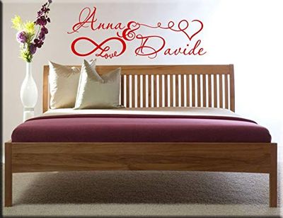 ADESIVI MURALI PERSONALIZZATI CON NOMI PER CAMERA DA LETTO MATRIMONIALE DECORAZIONI PARETE ADESIVE