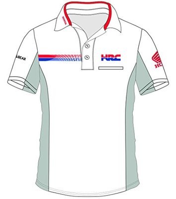 Pritelli Honda Hrc Team Moto Gp Teamwear Replica Polo Camicia Ufficiale 2018, Bianco, Taglia XXL