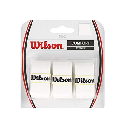 Wilson Pro Overgrip Overgrips Raqueta-unissexo, branco, 3 pacotes