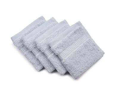Gözze Seiftuch, 4er Set, 30/30 cm, New York, zilver