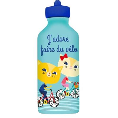 Draeger Paris – Children's Stainless Steel Water Bottle "J'adore Févélo [French Langu