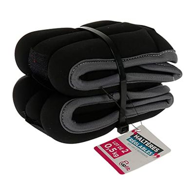 UPFIT - Set van 2 zachte en verstelbare halters - Zacht voor spieropbouw en versteviging - Te plaatsen op polsen of enkels - Gewicht: 0,5kg per stuk
