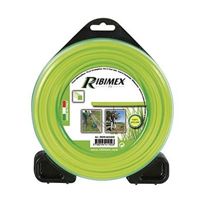 Ribimex - Hilo cuadrado para desbrozadora (nailon de alta densidad, 70 m, blister de 450 g, Ø 2,4 mm, resistente para uso intensivo, PRDFB070X24CR