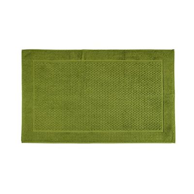 Caleffi Sirena Bathroom Rug 100% Cotton Non-Slip Washable Durable Easy to Wash and Dry Model Sirena 45x60 Green
