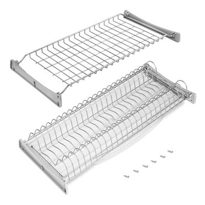 Emuca - Scolapiatti Suprastar per modulo, 800mm, Verniciato alluminio, Acciaio