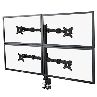 Ergosolid Soporte de Mesa Ajustable Profesional para 4 monitores de PC de 10-30 Pulgadas (25-76 cm en Diagonal) con VESA MAX de 100 x 100 mm, hasta 4 x 10 kg