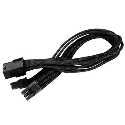 SilverStone SST-PP07-PCIB Cabo de extensão de fonte de alimentação de 25 cm, 8 pinos para PCI-E 6 + 2 pinos, preto
