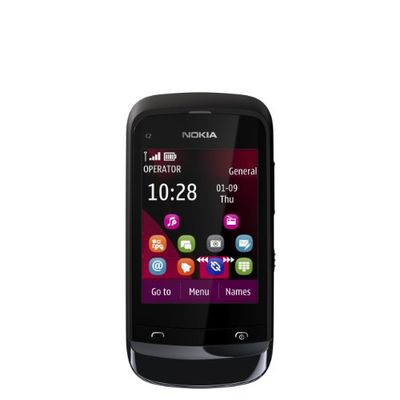 Nokia C2-02 - Teléfono móvil (6,6 cm (2.6"), 240 x 320 Pixeles, 0,065536M, 10 MB, 2048 MB, 32 GB) Negro