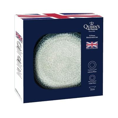 Queens By Churchill Apollo Ash 12 Piece Dinner Set