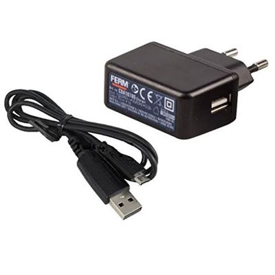 FERM CDA1078S Caricabatterie per CDM1108S con Cavo USB