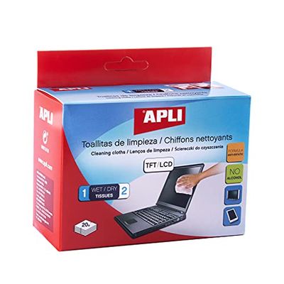 APLI 011325 20 chusteczki do czyszczenia na mokro/sucho
