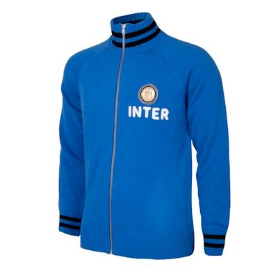 Inter 68 Retro Football Jacket, 1960-68 unisexe, adulte, bleu, taille XXL