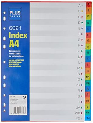 Plus Office HJ-21P alfabetiskt register, av polypropylen, 1 separator med 20 brevpapper
