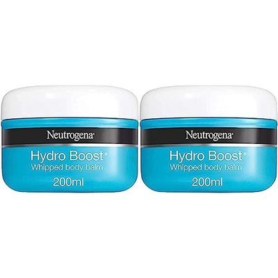 Neutrogena Hydro Boost Whipped Body Balm Gel Dry Skin, Transparent, 200 ml (Pack of 2)