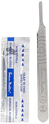 Modelcraft PKN9220 4 Scalpel Handle & 5 26 Blades - Silver (6-Piece)