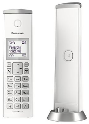 Panasonic KX-TGK220 - Telefone (telefone DECT, terminal sem fios, alto-falante, 120 entradas, identificador de chamadas, branco)