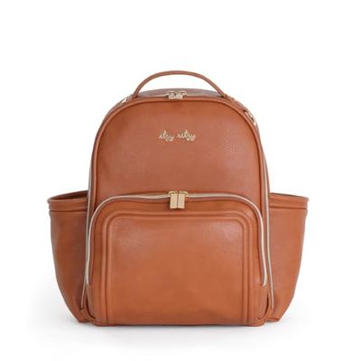 Itzy Ritzy Mini Plus Diaper Bag, Cognac
