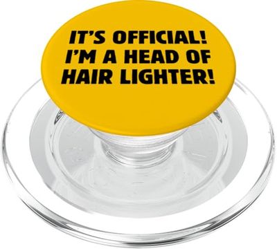 Head Of Hair Lighter! Funny Cald Spot Husband adelgazamiento del cabello PopSockets PopGrip para MagSafe