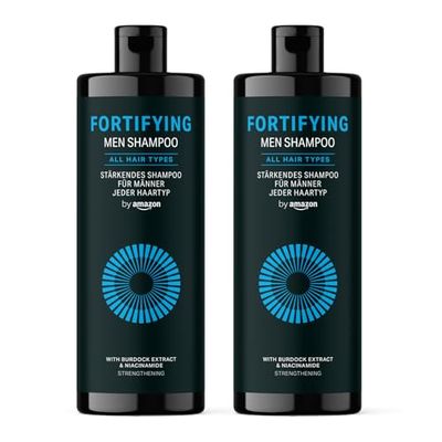 by Amazon, Shampoo Fortifying da uomo, 2 x 400 ml