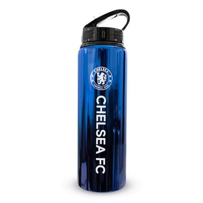 Hy-Pro Borraccia UV in alluminio con licenza ufficiale Chelsea F.C, 750 ml, cannuccia pieghevole integrata, finitura neocromatica, a prova di perdite, leggera, senza BPA, Barca, Blues
