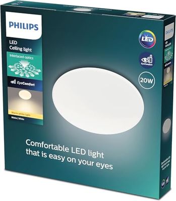 Philips, Plafonnier LED Cl200, Rond, 20 W, Blanc Chaud 2700K