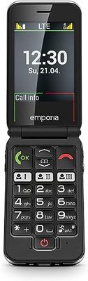 Emporia JOY 2G Clamshell Stylish Mobile Phone - Black (official UK and Ireland version)