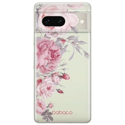 ERT GROUP mobiltelefonfodral för Google PIXEL 7 originalt och officiellt licensierat Babaco mönster Flowers 059 optimalt anpassad till formen på mobiltelefonen, gedeeltelijk transparant
