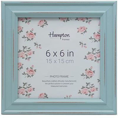 Hampton Frames PALOMA 6x6 (15x15cm) Light Blue Square Picture Photo Frame Glass PAL301966B