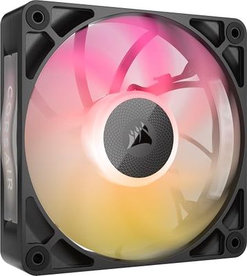 CORSAIR iCUE LINK RX120 MAX RGB 120mm PWM Thick Fan – High-Static Pressure – Magnetic Dome Bearing – Single Fan – Black