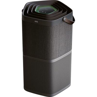 AEG Purificateur d'air (ajustement intelligent de la vitesse, affichage de qualité de l'air actuelle, filtre puissant, contrôle de l'application, gris foncé, AX91-404DG
