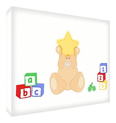 Feel Good Art bearhe de a6blk de 15de Diamante Pulido Ted, decoración de bloque de Acrylics, oso con corazón, 14.8 x 10.5 cm, multicolor