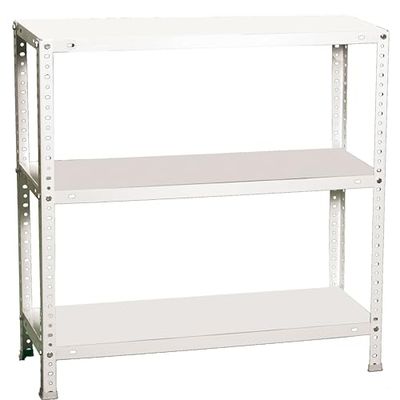 Simon Rack Étagère de Rangement et 3 Niveaux, 75 kg Capacité de Charge et Point de Flexion, 900x1000x500 mm, Métal, Étagère Garage, Blanc - Advantage
