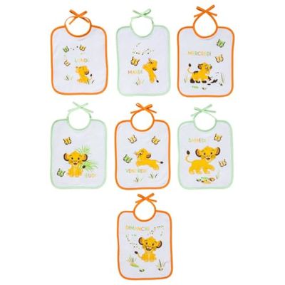 BabyCalin - Disney Lot de 7 bavoirs naissance, Multicolore, Taille Unique