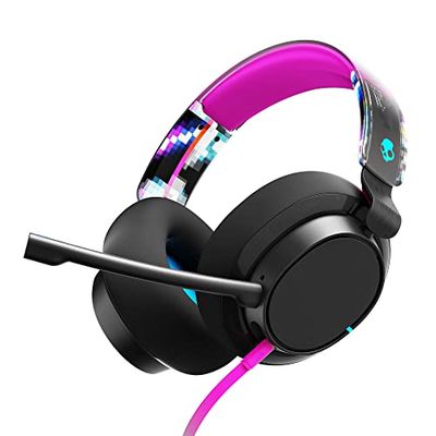 Skullcandy SLYR Pro Casque de Gaming Multiplateforme Supra-Auriculaire Filaire, Perception Sonore Optimisée, Microphone IA, Compatible Xbox + PlayStation + PC - Noir