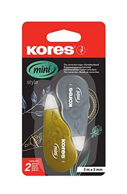 Kores - Mouse Correction Tape - Mini Metallic Style, Roll On Correction, Tape Roller, Instant Correction, 5m x 4,2mm - Back to School Supplies, Strong Correction Tape - Pack of 1