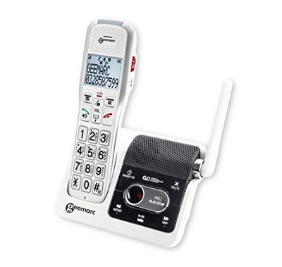 Geemarc Amplidect 595 U.L.E - Telefono per Anziani con Volume di Ricezione Amplificato, Funzione SOS e Sistema Citofonico Integrato - Perdita Uditiva da Moderata a Grave