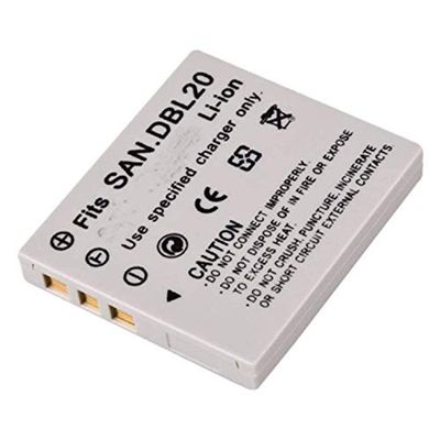 amsahr Grade A Celle della batteria (1200 mAh, 3.7 V) per Sanyo DB-L20 Grigio