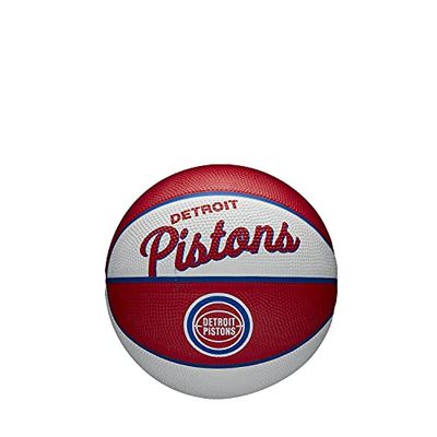 Wilson Mini-Basketball, Team Retro Model, DETROIT PISTONS, Outdoor, Rubber, Size: MINI
