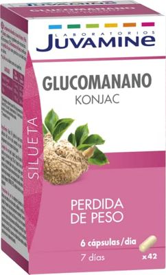 JUVAMINE - Glucomanano Konjac - Perdida de Peso - Konjac - Piña - Programa de 7 Días - 42 Cápsulas