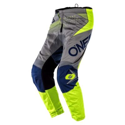 MX Enduro Motorcycle | Ademende, ergonomisch voorgevormde benen, bescherming en stretch inserts | Element Broek Factor | Volwassen | Wit Blauw Rood | Maat 38 (54)